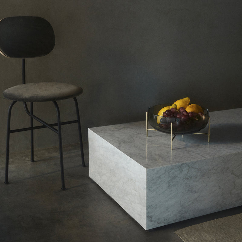 Audo - Plinth Beistelltisch | tall / weißer Marmor