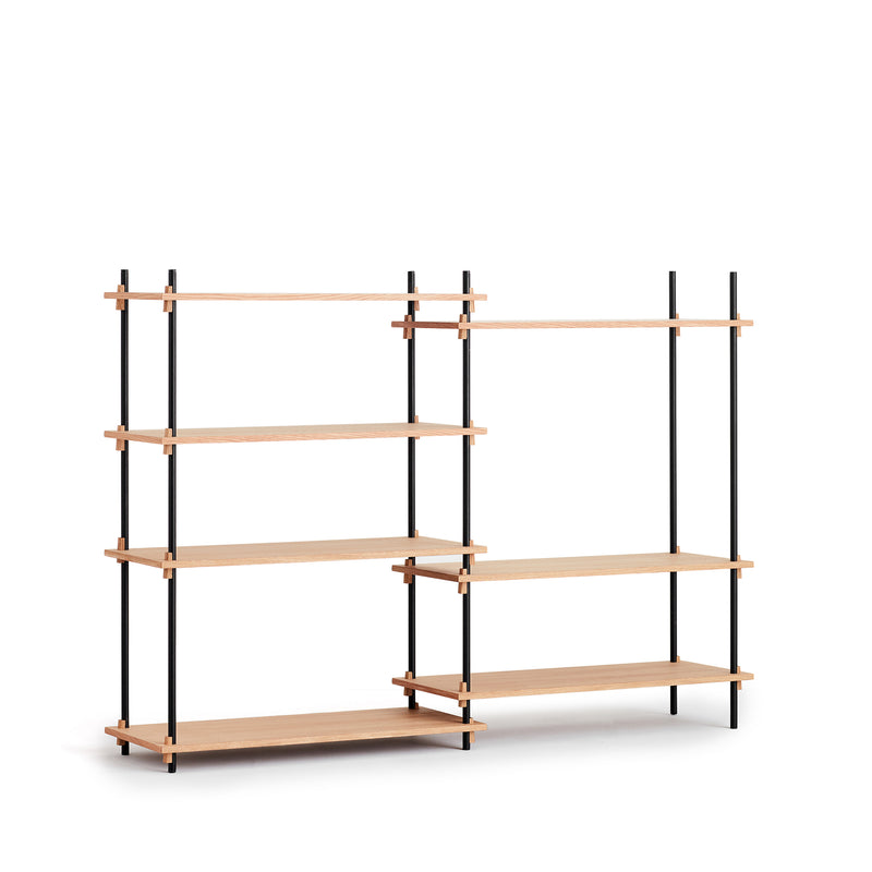 Moebe - Shelving System | Eiche geölt / Medium Double / schwarz