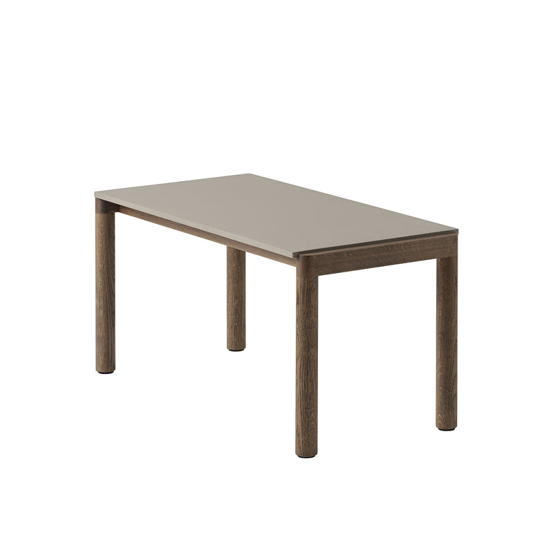 Muuto - Couple Couchtisch | 1 Plain / 84 x 40 cm / Eiche dunkel geölt/taupe