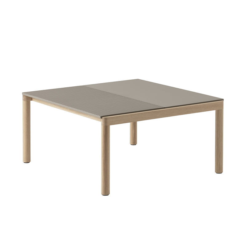 Muuto - Couple Couchtisch | 1 Plain / 84 x 80 cm / Eiche/taupe