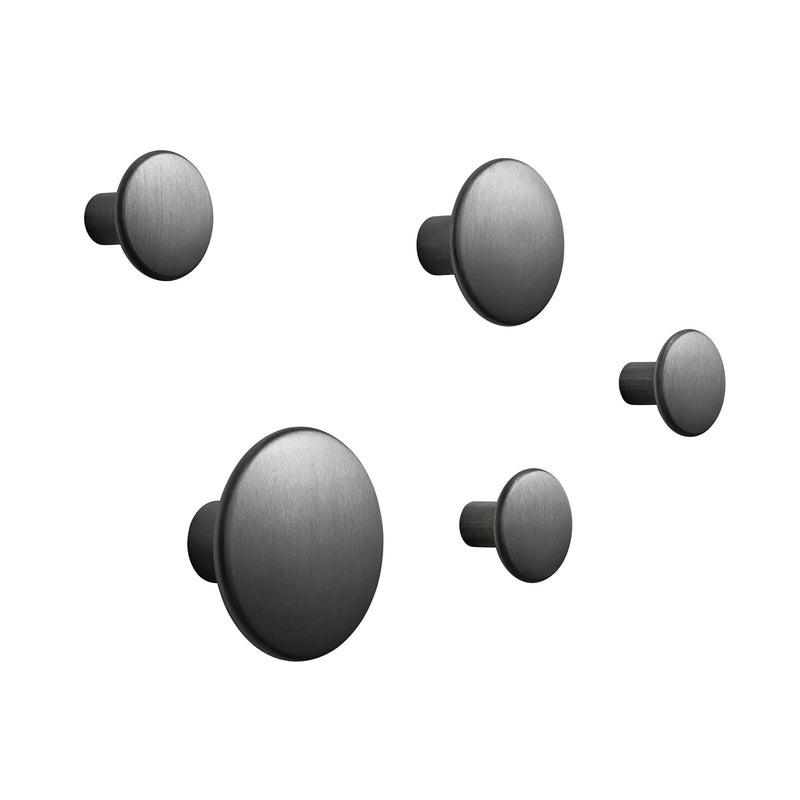 Muuto - Wandhaken "The Dots Metal" 5er-Set | schwarz
