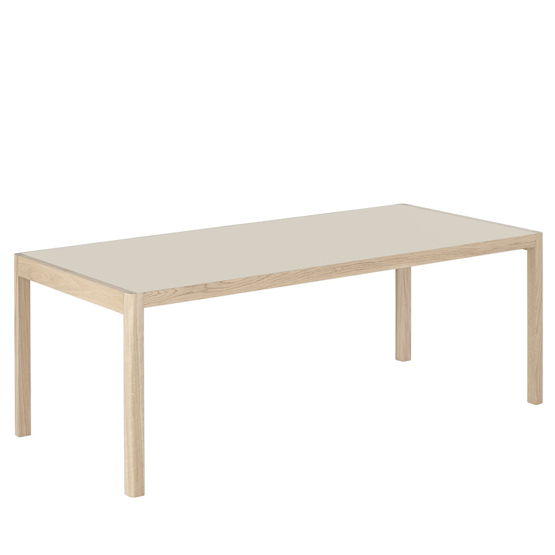 Muuto - Workshop Esstisch | 200 x 92 cm / Linoleum beige