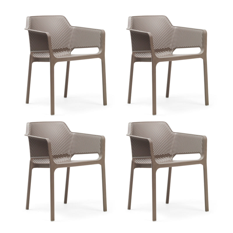 Nardi - Net Armlehnstuhl 4er-Set | tortora