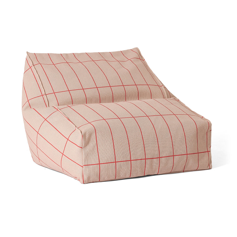 Nobodinoz - Vibes Sitzsack | L 74 x H 40 cm / pink/rot