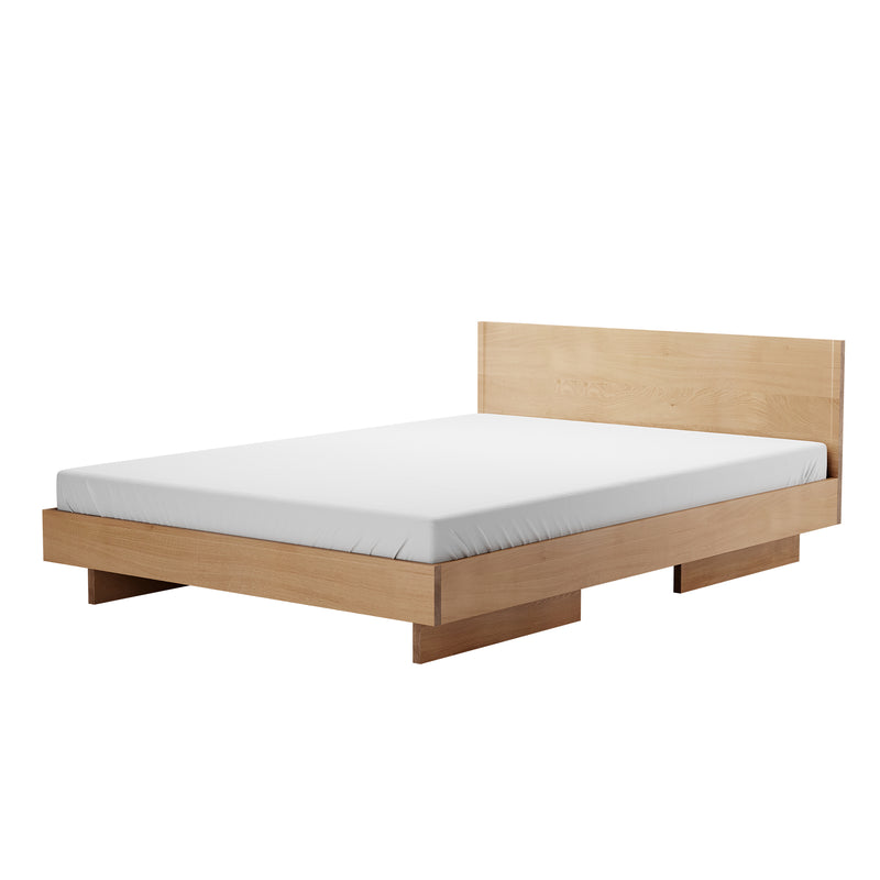 OUT Objekte unserer Tage - Zians Bett | mit Kopfteil / Eiche / 180 x 200 cm, mit Kopfteil / Eiche gewachst / 160 x 200 cm