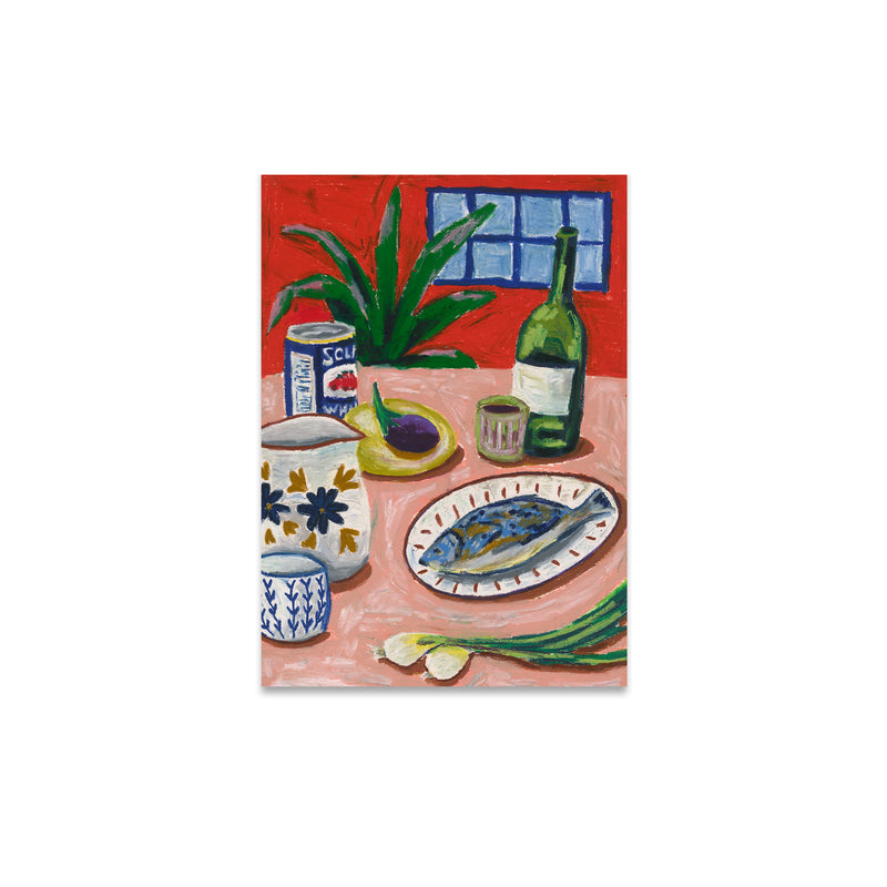 Paper Collective - Composition with Fish Poster | 30 x 40 cm
