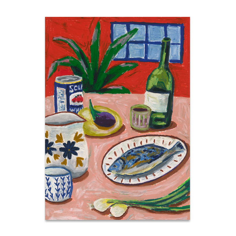 Paper Collective - Composition with Fish Poster | 50 x 70 cm