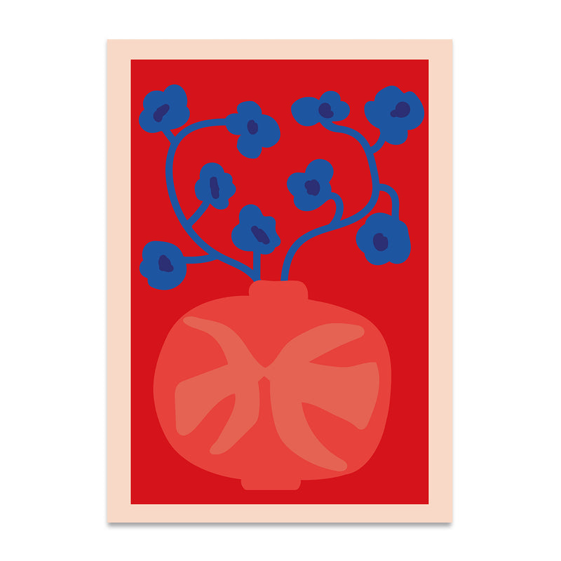 Paper Collective - The Red Vase Poster | 50 x 70 cm