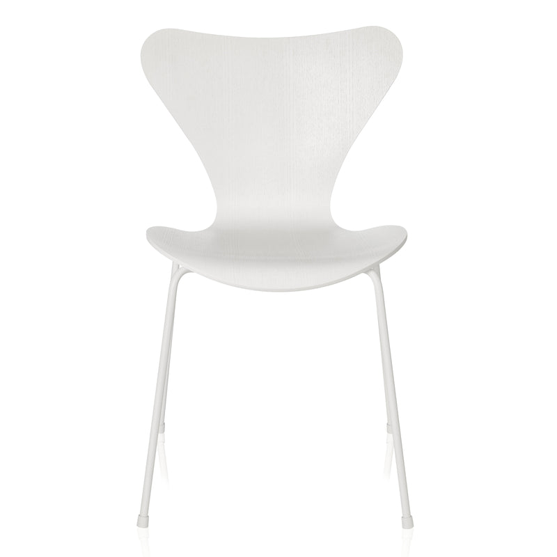 Fritz Hansen - Serie 7 Stuhl Monochrom | Esche weiß gefärbt / weiß