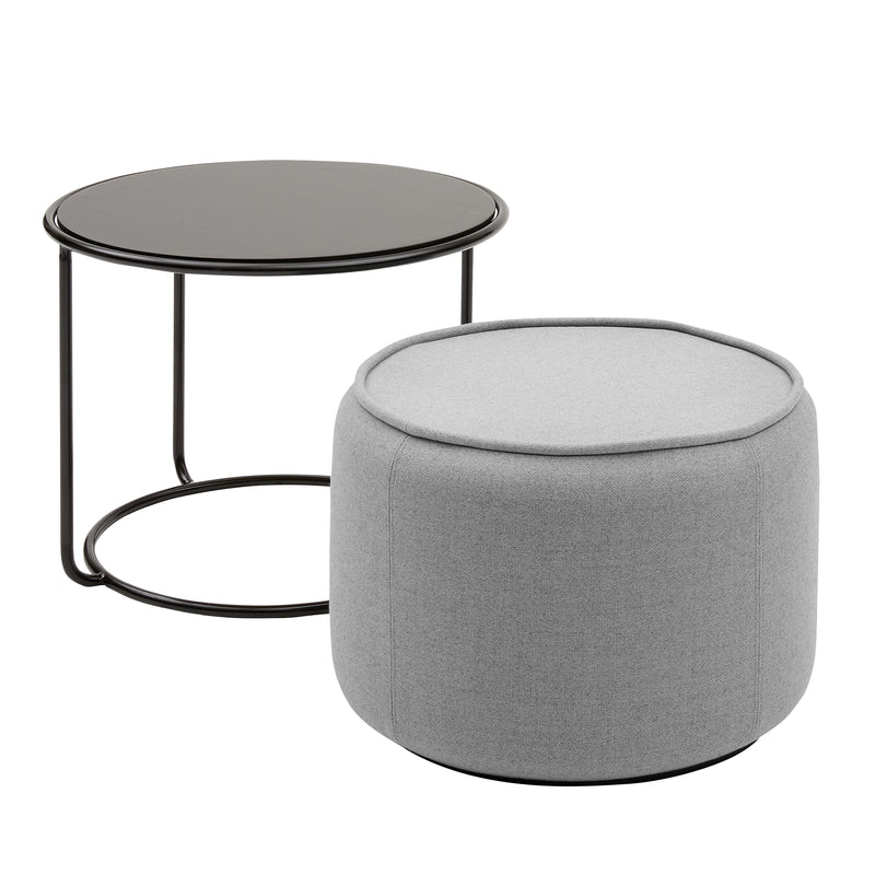 Softline - Tom Pouf und Beistelltisch |