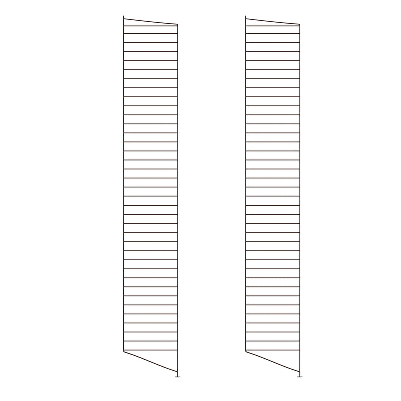 String - Bodenleiter | 2er Set / 201 x 30 cm / dunkelbraun