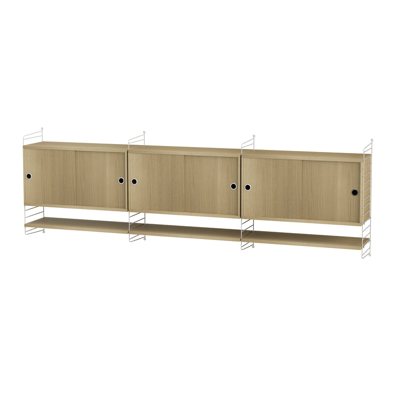 String - Wandschrank | 240 x 75 x 30 cm / Eiche/weiß