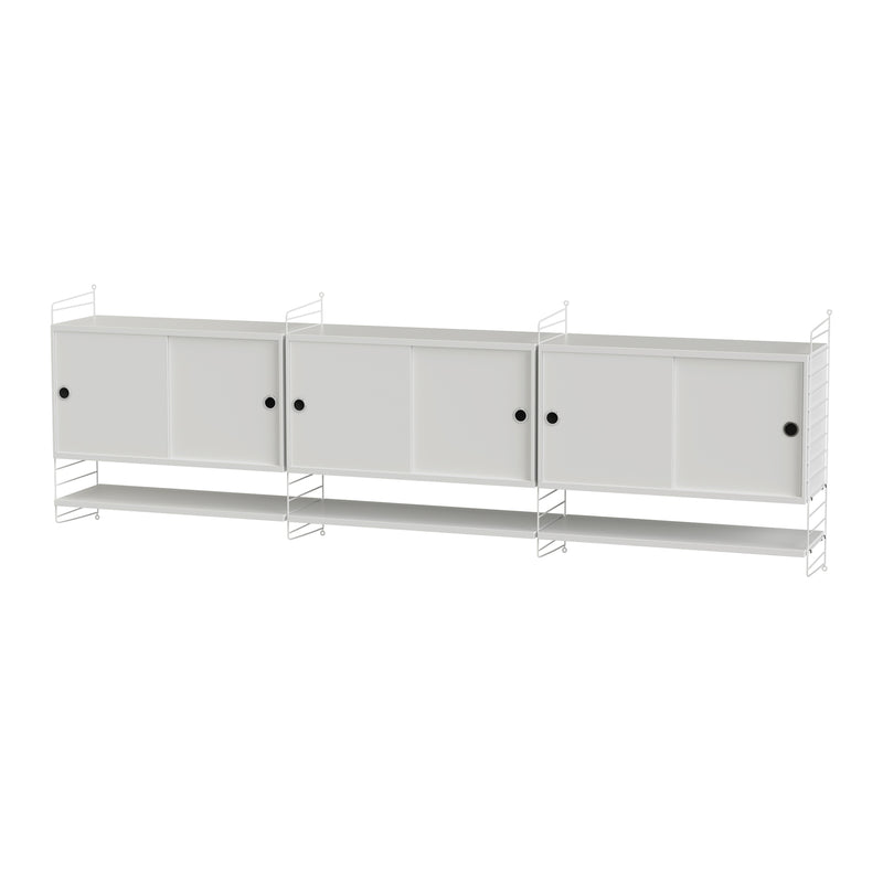String - Wandschrank | 240 x 75 x 30 cm / weiß/weiß