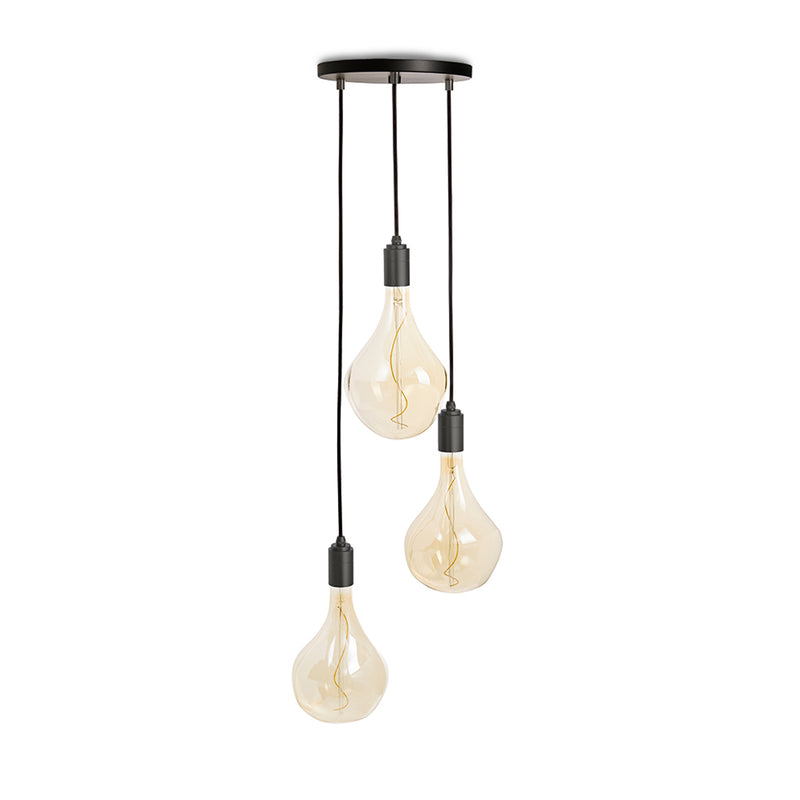 Tala - Triple Pendelleuchte Set | Graphite / schwarz / Aluminium eloxiert