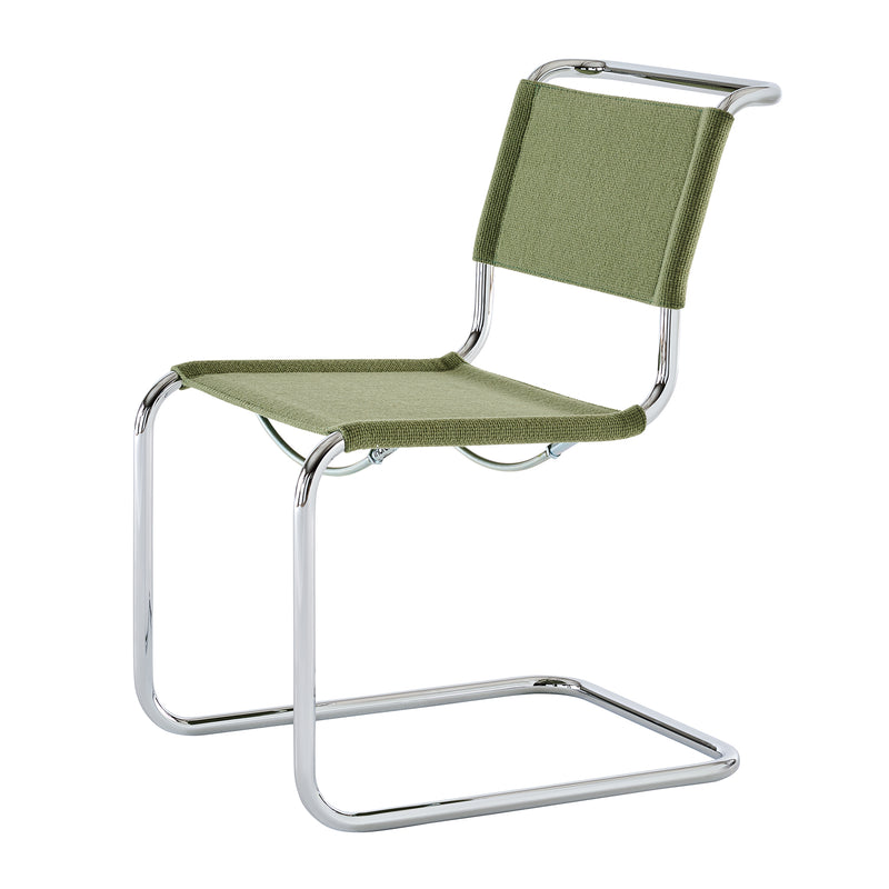 Thonet - S 33 V Stuhl | Stoff Gabriel Nobel reseda grün / Chrom