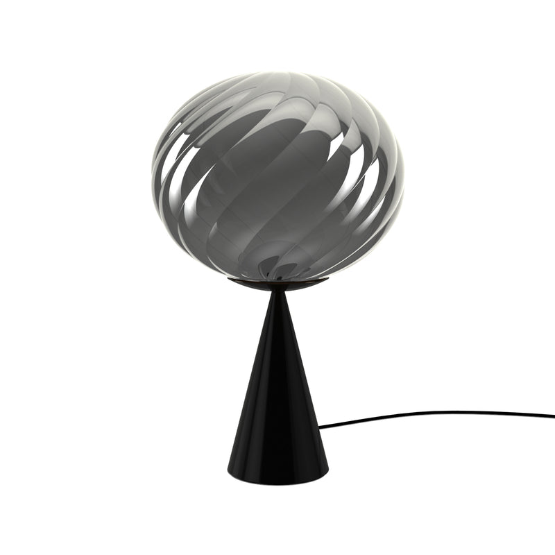 Tom Dixon - Whirl Cone Fat LED Tischleuchte | silber/schwarz