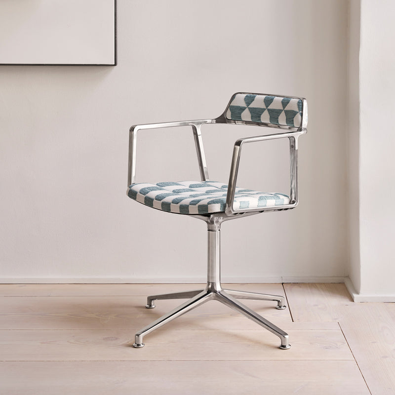 Vipp - 452 Drehstuhl | Gleiter / Lagrasse / Aluminium poliert