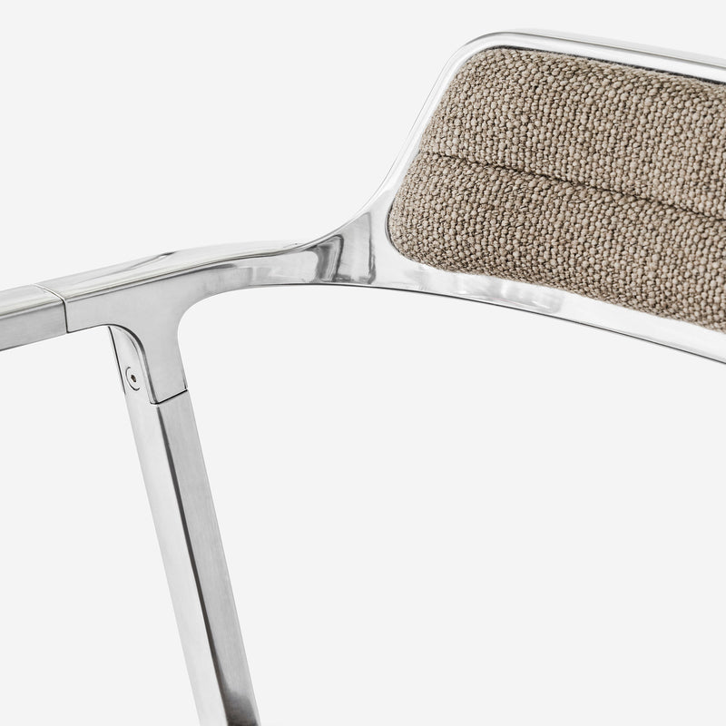 Vipp - 452 Drehstuhl | Gleiter / dark sand / Aluminium poliert