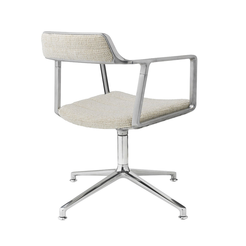 Vipp - 452 Drehstuhl | Gleiter / off white / Aluminium poliert