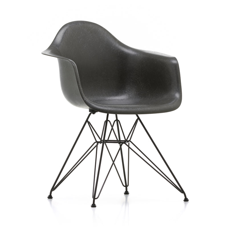 Vitra - Eames Fiberglass Armchair DAR | Filzgleiter basic dark / Eames Elephant Hide Grey / basic dark
