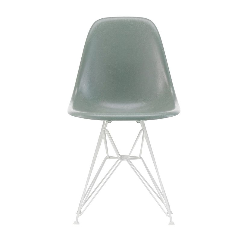 Vitra - Eames Fiberglass Side Chair DSR | Filzgleiter weiß / Eames sea foam green / weiß