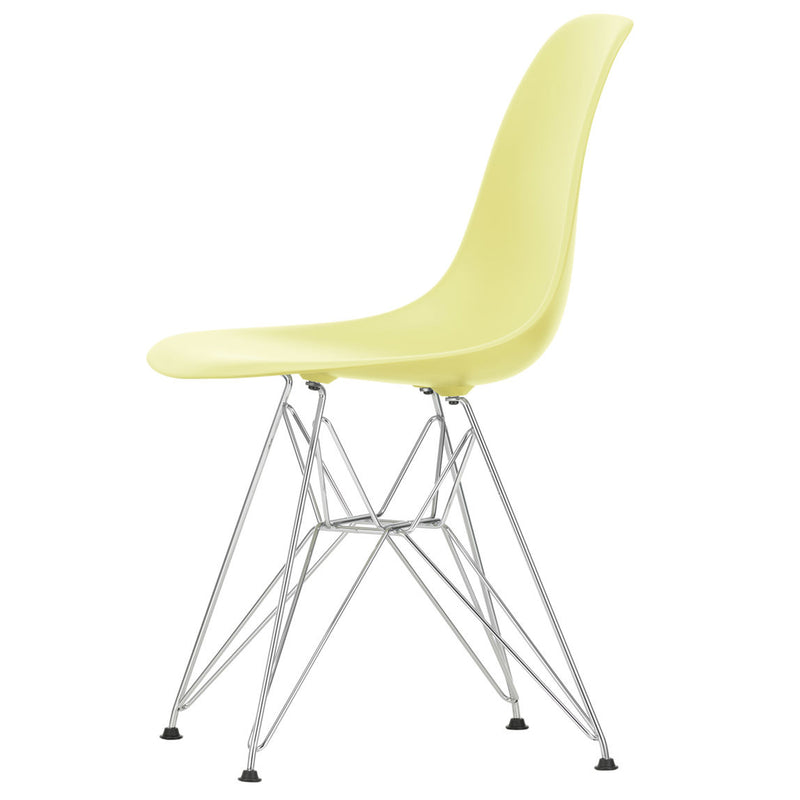 Vitra - Eames Plastic Side Chair DSR RE | Filzgleiter basic dark / citron RE / verchromt