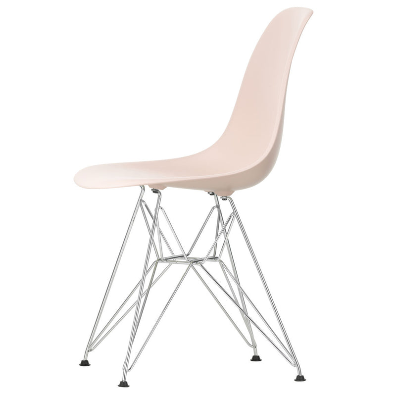 Vitra - Eames Plastic Side Chair DSR RE | Filzgleiter basic dark / zartrosé RE / verchromt