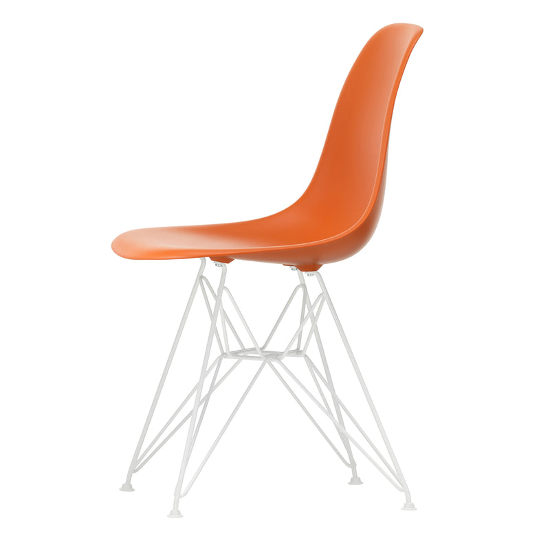 Vitra - Eames Plastic Side Chair DSR RE | Filzgleiter weiß / rostorange RE / weiß