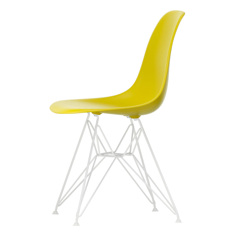 Vitra - Eames Plastic Side Chair DSR RE | Filzgleiter weiß / senf RE / weiß