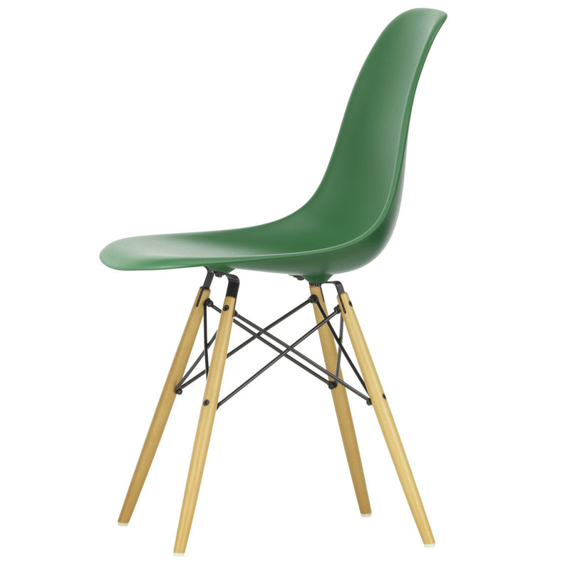 Vitra - Eames Plastic Side Chair DSW RE | Filzgleiter basic dark / smaragd RE / Ahorn gelblich