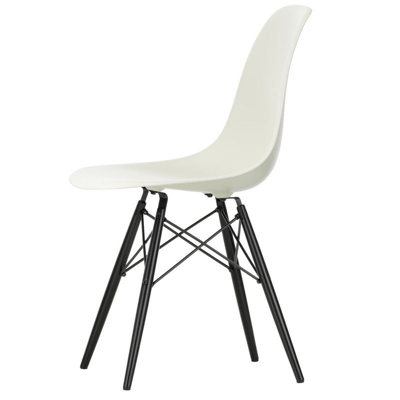 Vitra - Eames Plastic Side Chair DSW RE | Filzgleiter basic dark / kieselstein RE / Ahorn schwarz