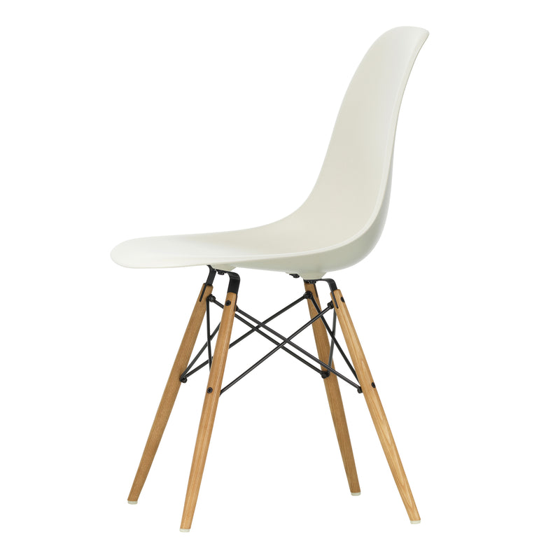 Vitra - Eames Plastic Side Chair DSW RE | Filzgleiter basic dark / kieselstein RE / Esche honigfarben
