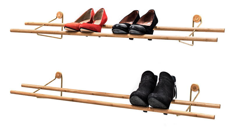 We Do Wood - Shoe Rack | Eiche / Messing