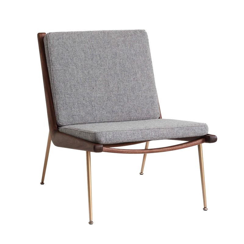 &Tradition - Boomerang HM1 Loungechair | grau / Walnuss geölt