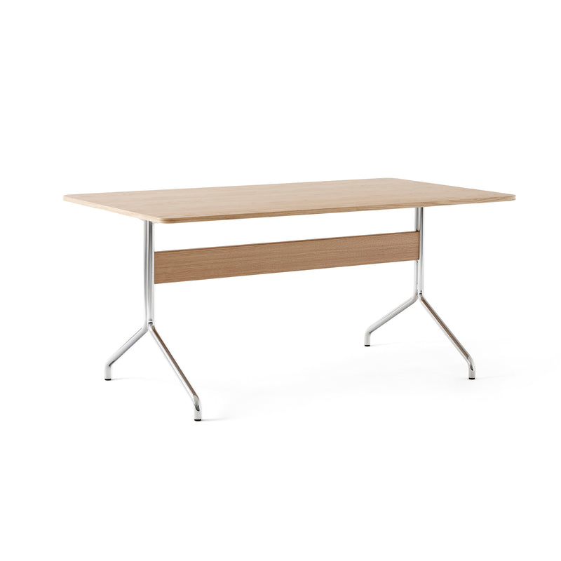 &Tradition - Pavilion Dining Esstisch | 160 x 90 cm / Eiche / verchromt