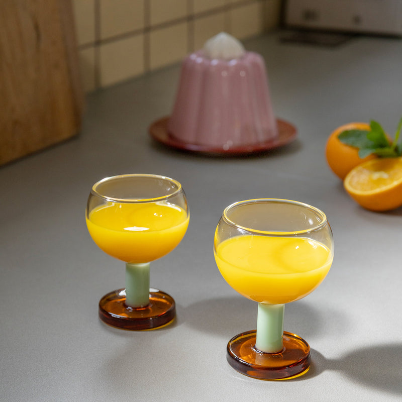 &klevering - Cantine Coupeglas | amber/grün