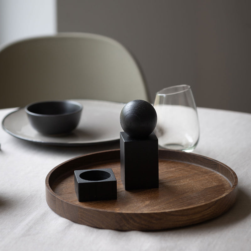 applicata - Twist Salz- und Pfeffer-Set | Eiche schwarz gebeizt