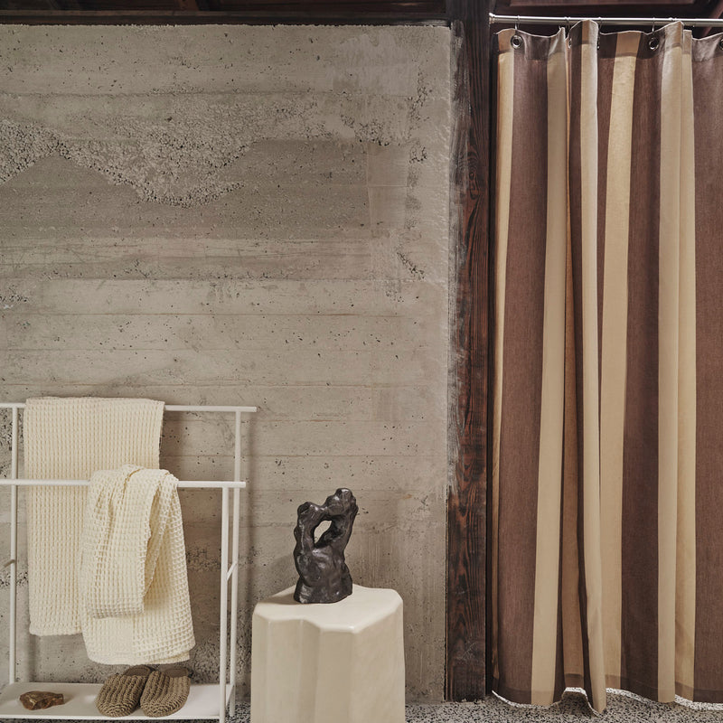 Ferm Living - Chambray Duschvorhang | carob brown/parchment