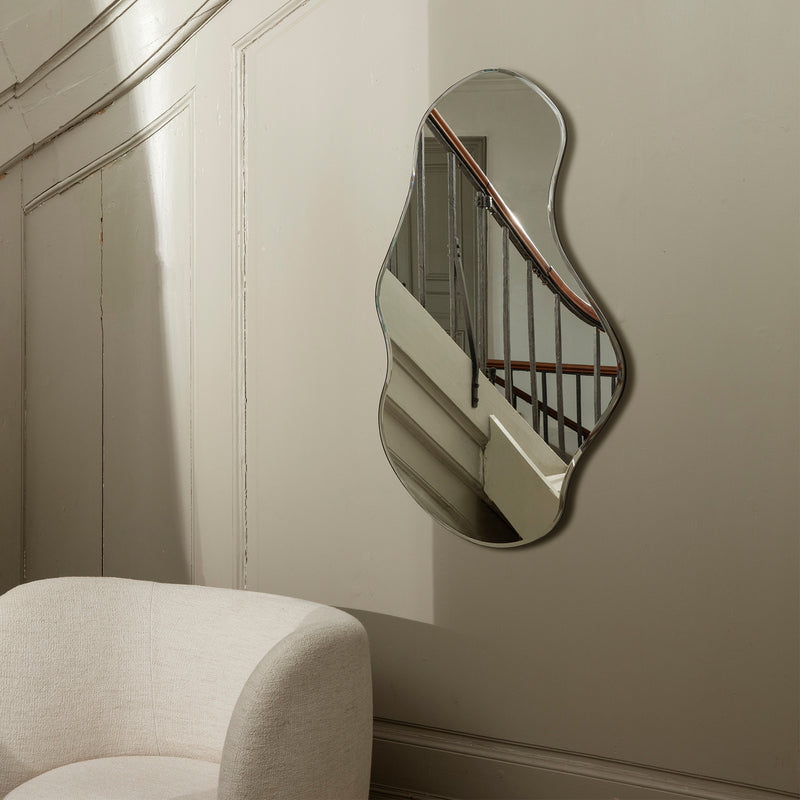 Ferm Living - Pond Spiegel | 63,5 x 110 cm / dark chrome