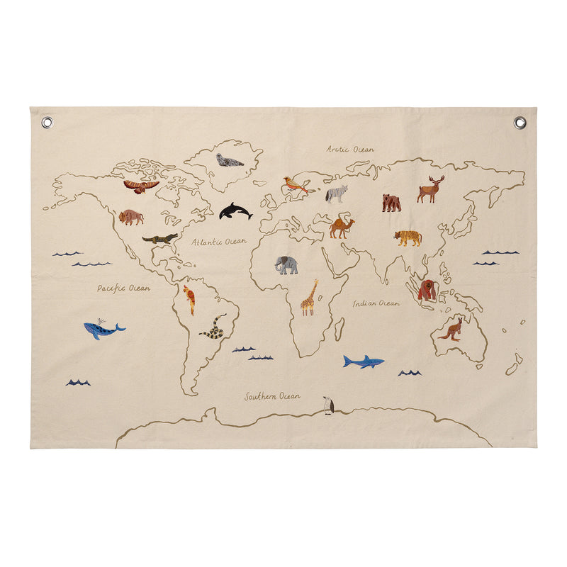 Ferm Living - The World Stofflandkarte |
