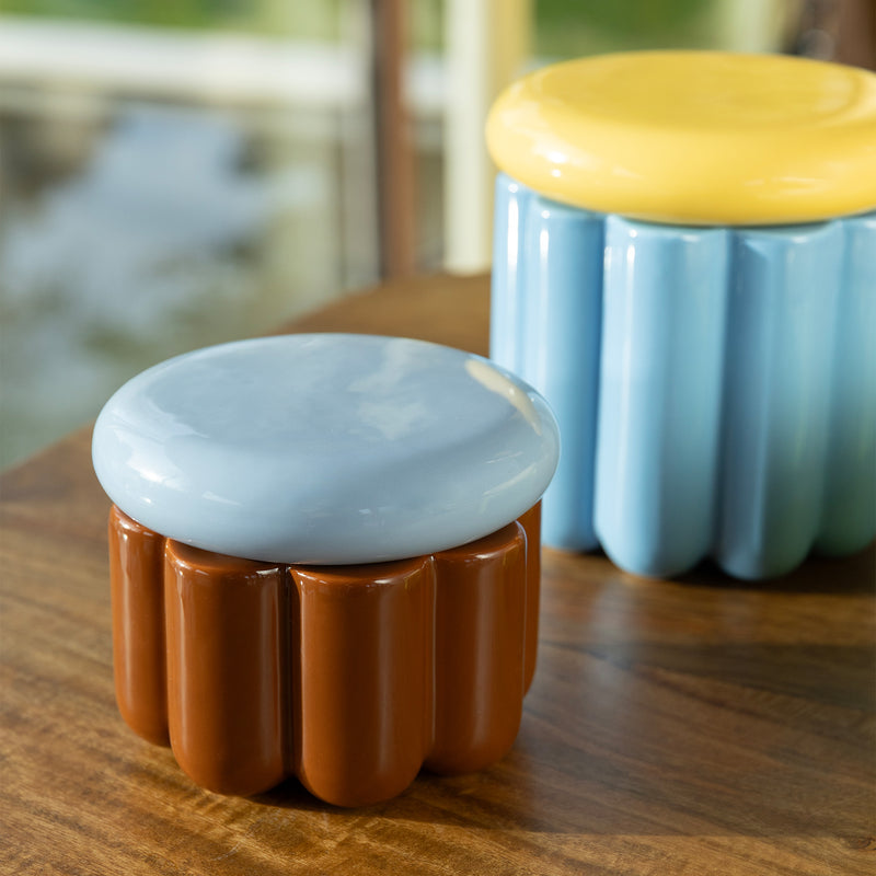 &klevering - Charlo Vorratsdose | braun/blau