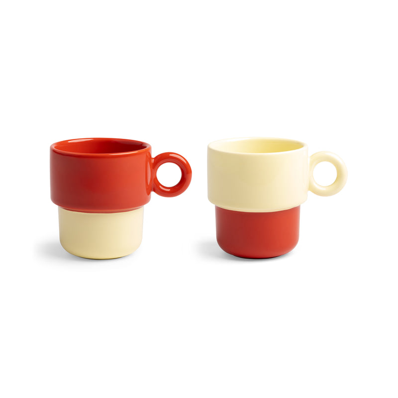 &klevering - Chiquito Tassen Large (2er-Set) | rot