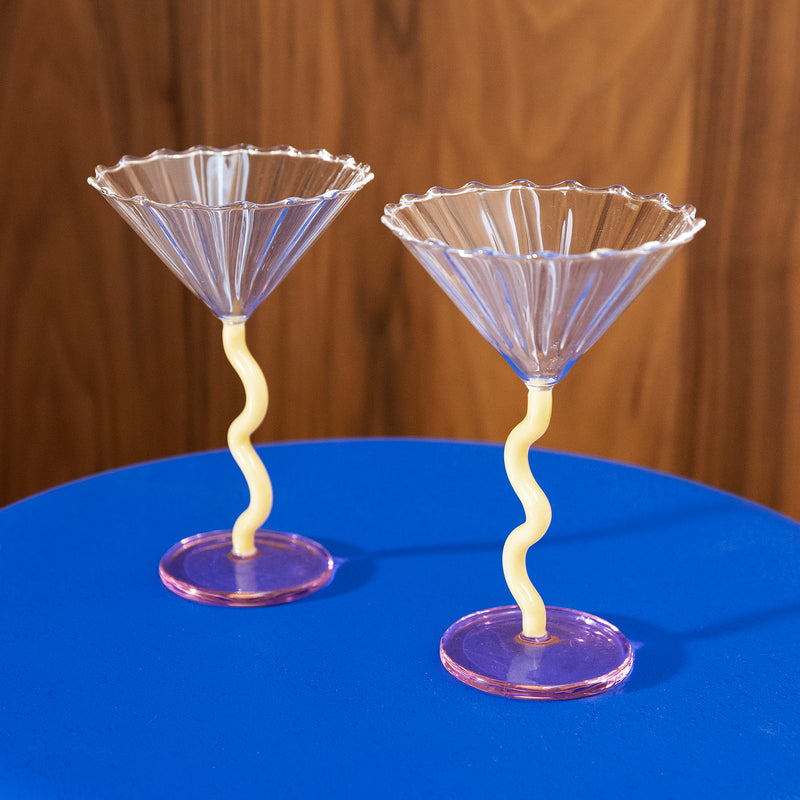 &klevering - Coupe Curve Cocktailglas | caramel