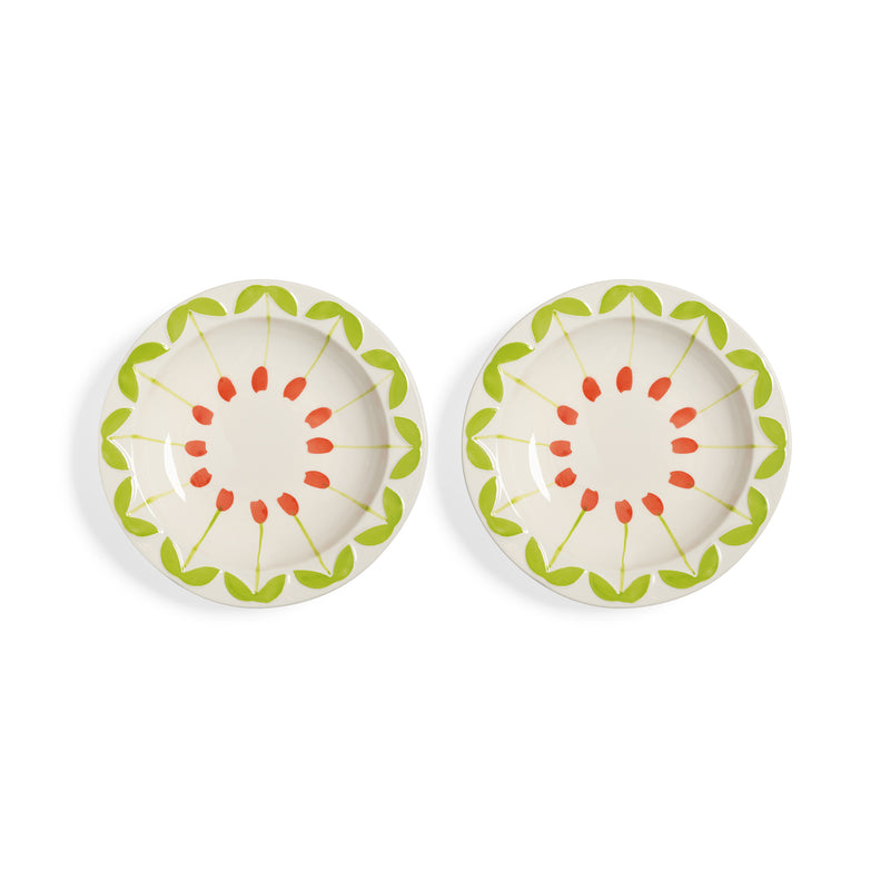 &klevering - Folk Schale (2er-set) | rot