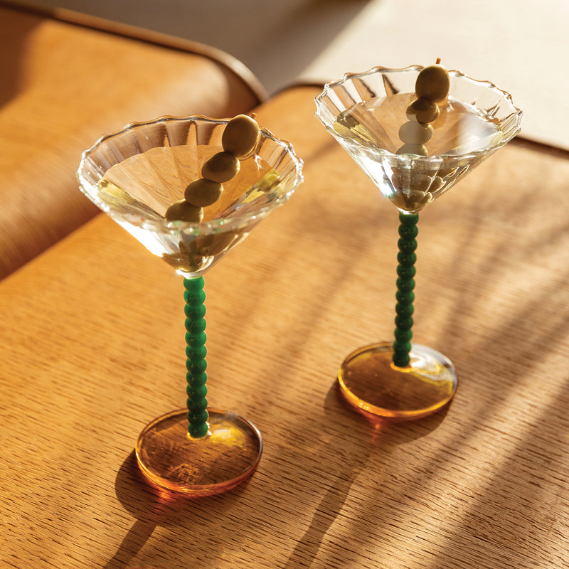 &klevering - Coupe Perle Cocktailglas | grün