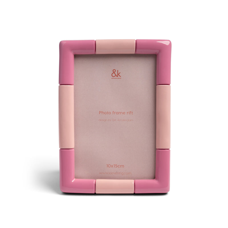 &klevering - Rift Bilderrahmen eckig | 13 x 18 cm / candy pink