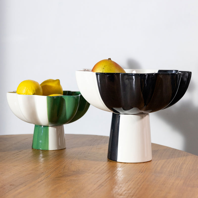 &klevering - Sun Schale Ø 24,5 cm | schwarz/weiß