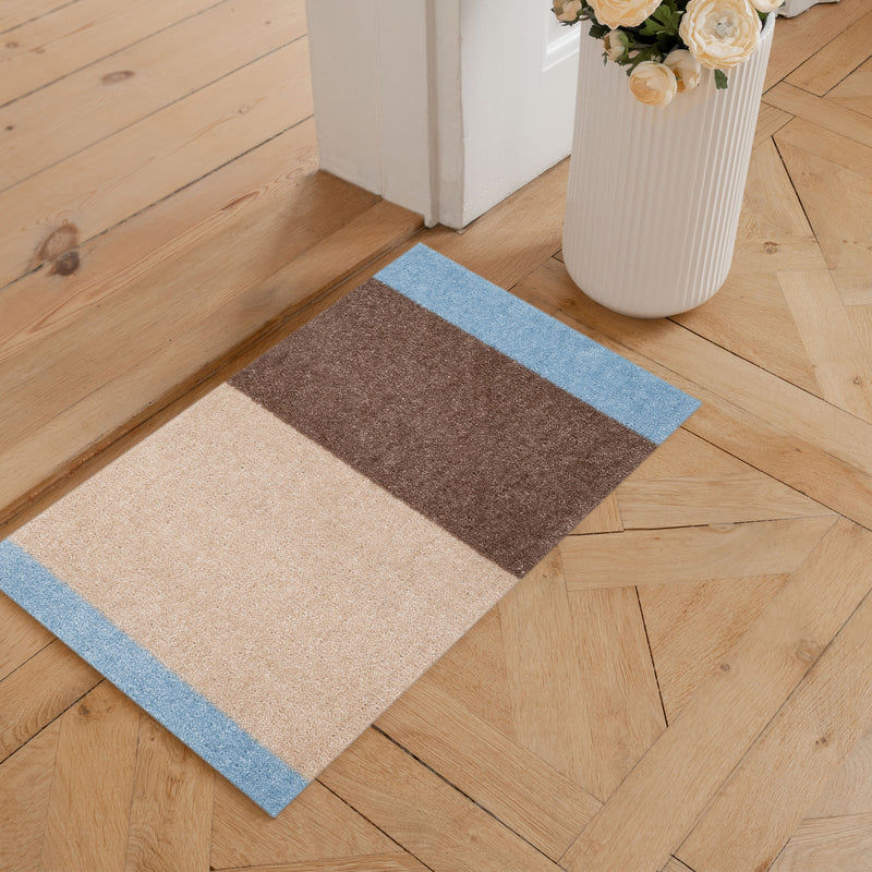 tica copenhagen - Stripes Horizontal Läufer | 40 x 60 cm / Ivory/sand/blue