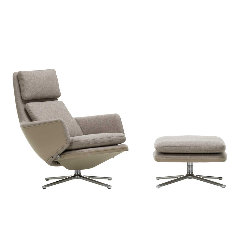 Vitra - Grand Relax Sessel &amp; Ottoman | Cosy 2 fossil / Leder / sand