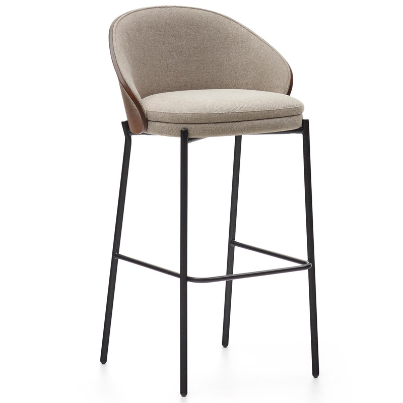 Kave Home - Eamy Barhocker | Hellbraun / Walnuss